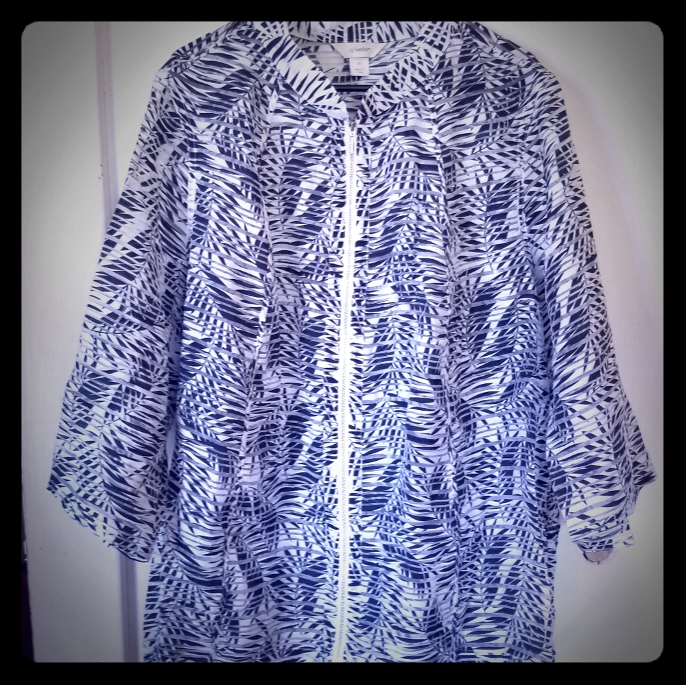 Beautiful CJ Banks Blouse/Jacket Plus Size 3X